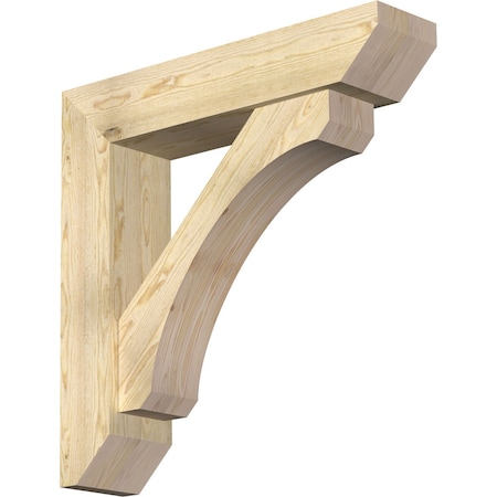 Ekena Millwork Legacy Slat Rough Sawn Bracket w/ Offset Brace, Douglas Fir, 8"W x 36"D x 36"H BKT0806X36X36LEC06RDF